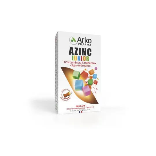 Arkopharma Azinc Junior Goût Cola 30 comprimés à croquer