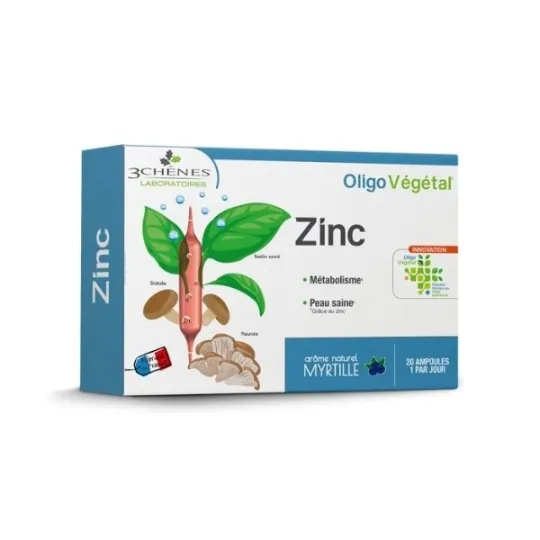 Les 3 Chênes Oligo Végétal Zinc 20 Ampoules